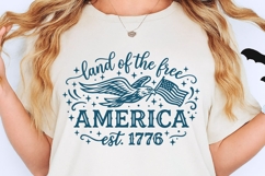 Land Of The Free USA 1776 Svg, 4th Of July Svg, Eagle Svg. Product Image 2