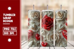 Heart Flower Tumbler Wrap Design Product Image 1