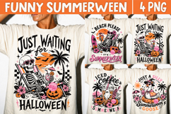 Funny Summerween PNG, Spooky Ghost Summer Sublimation Product Image 1