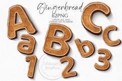 Gingerbread Christmas Alphabet Clipart Product Image 1