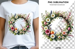Spring wreath png design for T-shirts Product Image 1