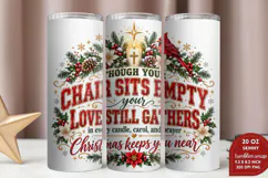 Christmas Memorial 20oz Tumbler Wrap, Remembrance Christmas Product Image 2