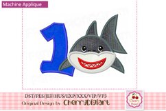 Shark beach Numbers machine applique embroidery bundle 1941 Product Image 2