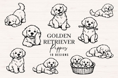 Golden Retriever Puppies SVG Bundle Product Image 1