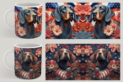 4th Of July | 3D Dog American Patriotic Mug Wrap Product Image 6