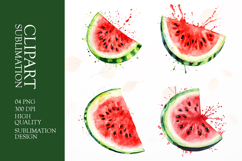 Watercolor watermelon clipart sublimation png Product Image 1