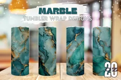 Blue Marble Tumbler Template, Gold Glitter Tumbler Design Product Image 1