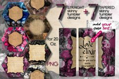 Halloween Flowers | Straight &amp; Tapered tumbler design bundle Product Image 1