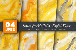 Yellow Marble Texture Digital Paper Product Image 1