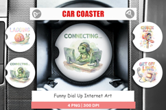 Funny Dial-Up Internet Car Coaster Product Image 1
