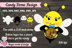 Bee boy Candy Dome Svg , 3d svg cut file, Couple Ornament Product Image 5