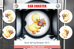 Car Coaster Duck Spring Bouquet Product Image 1