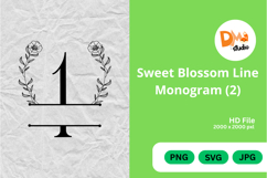 Simple Blossom Line Monogram Product Image 1