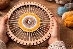Round weaving loom 10 inch digital file laser cut plywood to Product Image 1