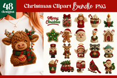 Latch Hook Yarn Christmas Sublimation | Clipart Bundle PNG Product Image 1