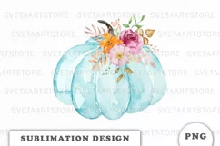 Watercolor Pumpkins sublimation png Product Image 1