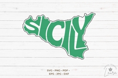 Sicily Word Art SVG cut file Product Image 3