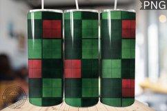 Green Christmas Plaid Tumbler Wrap -High Quality 300 Dpi Product Image 1