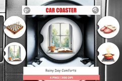 Car Coaster Cozy Rainy Day Product Image 1