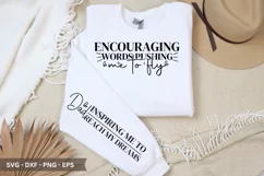Encouraging Words SVG - Father's Day Sleeve T shirt Design Product Image 1