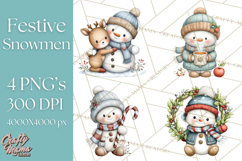Christmas Snowman Clipart PNG Winter Holiday Characters Pnga Product Image 1