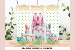 Gnomes Easter 20 oz Skinny Tumbler Sublimation PNG Design Product Image 1