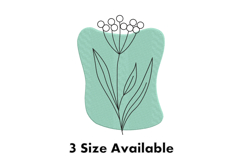 Minimal Botanical Line Art Embroidery Design Product Image 1