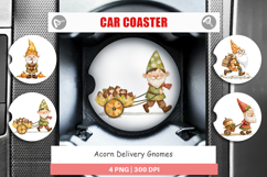 Car Coaster Acorn Gnome Delivery Product Image 1