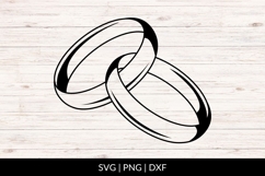 Interlocking Wedding Rings SVG Product Image 1