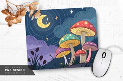 Cosmic Night Mushroom Mouse Pad PNG Design Product Image 1