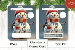 3D Snowman Money Card, 3D Christmas Money Card Design Product Image 1