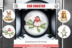 Car Coaster Scandinavian Christmas Product Image 1