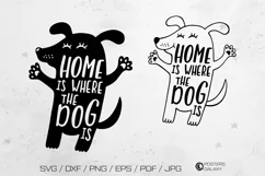 Dog Silhouette with Funny Quote Svg Cut File. Dog Lover Png. Product Image 1