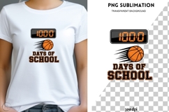 100 Days of School Basketball PNG | 100th Day of School Product Image 1