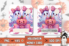 Boo Halloween Ghost Money Card, Printable Halloween PNG Product Image 1
