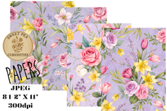 Shabby Chic, Flowers, Papers, Junk Journal Product Image 1