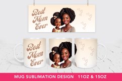 Mother's Day Floral Mug Wrap, Mug Sublimation png Product Image 1