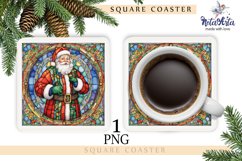 STAINED GLASS Santa ClausCoasters Product Image 1