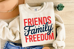 Friends Family Freedom svg | 4th of july Svg | Shirt Svg Product Image 2