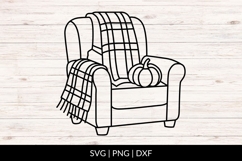 Hand Drawn Cozy Fall Chair SVG Product Image 1