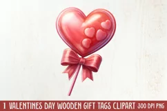Sweet Valentine Clipart, Watercolor Valentines Day Product Image 1