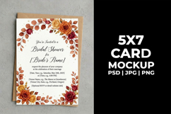 Boho Wedding Invitation Mockup 5x7 PSDJPG Digital Download Product Image 1
