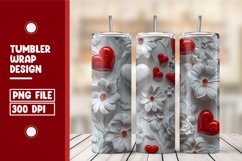 Heart Flower Tumbler Wrap Design Product Image 1