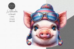 Farm animals clipart, Pig clipart, Cute piglet clipart Product Image 1