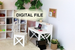Miniature desk chair digital download, 1:6 scale dollhouse Product Image 1