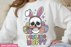 Feeling hoppy PNG, Funny Skeleton Sublimation PNG Product Image 1