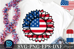 4th of July Sunflower SVG, Sunflower SVG Product Image 2
