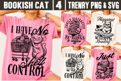 Bookish Cat SVG PNG Funny Reader Cat Book Lover Quote Product Image 1