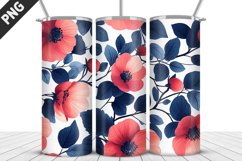 Flowers Tumbler Wrap | Sublimation Design | Tumbler PNG Product Image 1