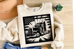 USA Truck Svg Design | Svg Cut Files | Shirt Svg Product Image 2